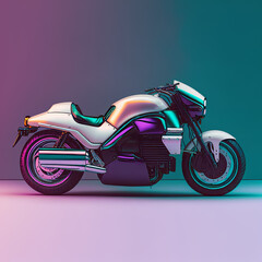 Supper realistic photo of futuristic hyper motorbike