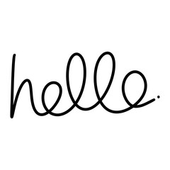 Hello Handwritten Word illustration Hello Hand Drawn Word illustration