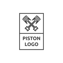 Automotive piston workshop logo design modern badge style custom car service engine tune up logo.