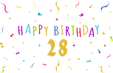 happy birthday graphics, confeti, banner, background, tv wallpaper, colorful - 28