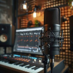 Smart recording equipment automatically adjusting settings based on the voice actors pitch and tone , high resolution