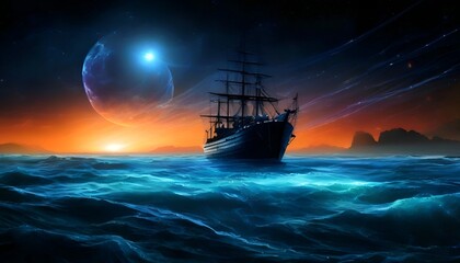 Obraz premium Wunder der Neonnacht. Wallpaper für Computer 5.