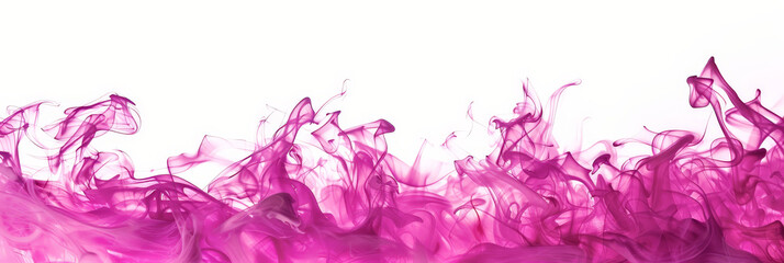 Texture of pink fire on white background, Flame, pink fire with smoke on white background.. fire in motion blur.