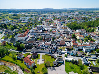 Aerial view of Gmünd town