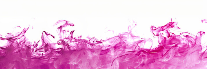 Fototapeta premium Texture of pink fire on white background, Flame, pink fire with smoke on white background.. fire in motion blur.