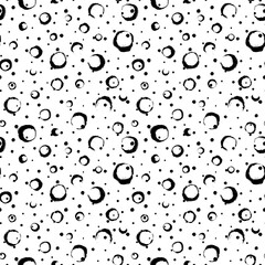 Vector dot pattern. Seamless background from brush strokes. Dotted ornament