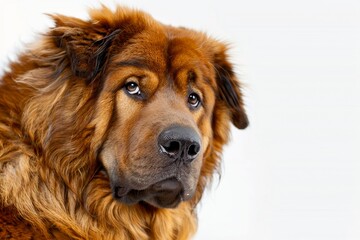 This image highlights the intricate details and rich textures of a dog's fur with a blurred face background