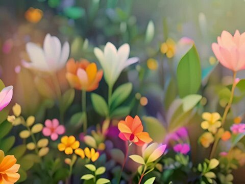 Illustration of beautiful and fresh spring flowers