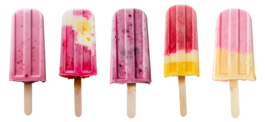 Colorful popsicle isolated on white
