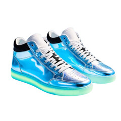  Fashionable stylish sneakers on Isolated transparent background png. generated with AI