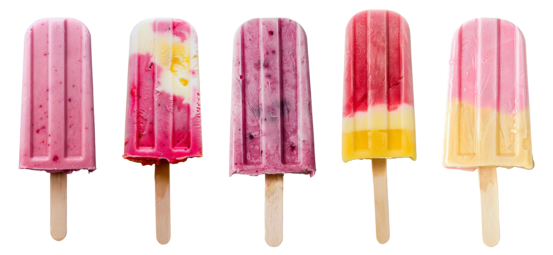 Colorful popsicle isolated on white
