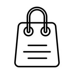Shopping bag line icon