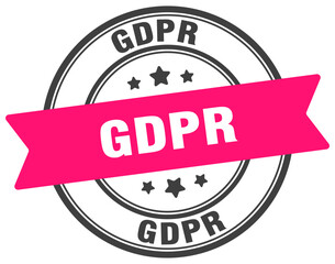 gdpr stamp. gdpr label on transparent background. round sign