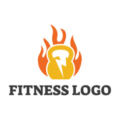 The kettlebell logo is suitable for fitness business symbols.