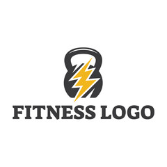 The kettlebell logo is suitable for fitness business symbols.