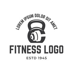 The kettlebell logo is suitable for fitness business symbols.