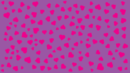 Valentine's day pink and purple hearts background