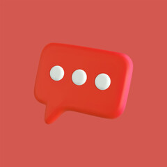 red and white bubble icon