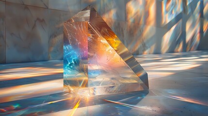 Modern Refractions: A Geometric Symphony of Prism and Shadow