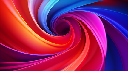 Obraz premium Vortex multi-colored paint abstract background banner. Swirl rainbow paint waves poster. Bright colorful wallpaper. Digital raster bitmap. Photo style. AI artwork.