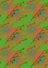 abstract pattern flowers