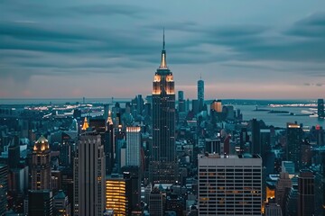 Fototapeta na wymiar New York cityscape panorama.