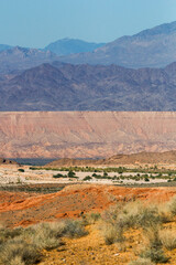 breathtaking panoramic view over the unique landscape of the Valley of Fire State Park, Nevada