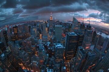 New York City from aerial view.