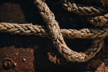 rope on the old background