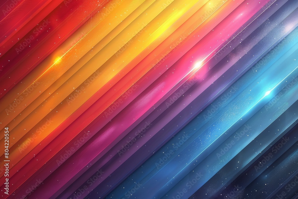 Poster this image features a multicolored vibrant gradient background with added stars and a subtle sparkle