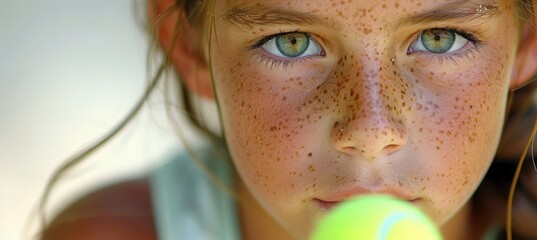 Intense focus  player s determined gaze in serve at summer olympics   sporting determination
