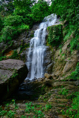 Sri Lanka's waterfalls: Nature's cascading wonders, adorning verdant landscapes with their breathtaking beauty and serene allure.