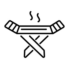 Obraz premium Here’s a linear icon of drying stand 