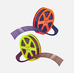 background with circles film wheel