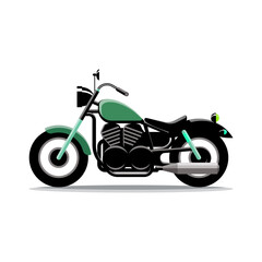 motorcycle on a white background