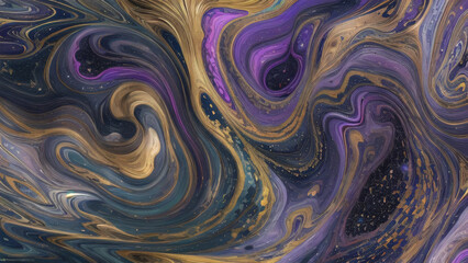 Swirling purple and deep blue marble pattern
