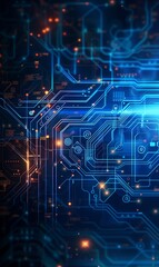 Fototapeta premium futuristic digital electric room tech circuit board pattern background