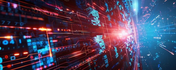 Fototapeta premium futuristic digital electric room tech circuit board pattern background