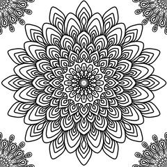Indian mandala elements pattern background seamless abstract oriental image 