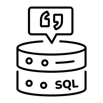 An outline icon of sql database 