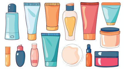 Cosmetics design over white background vector illustration