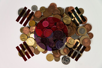 South Korea economic situation, economy and finance concept, South Korea flag with changes, news