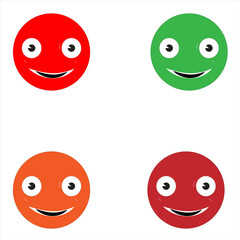set of cartoon smileys faces