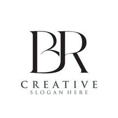 Modern Creative BR Logo Design. icon initial Based Monogram and Letters in Luxury vector.
