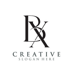 Modern Creative BX Logo Design. icon initial Based Monogram and Letters in Luxury vector.