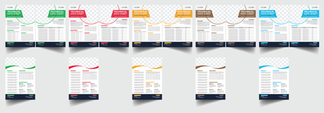 Technical Data Sheet layout template. Product Catalogue & modern a4 product catalog design template, Minimalist product brochure template design, A4 flyer, corporate flyer, business flyer, catalog
