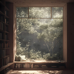 Enjoy the Tranquility of Nature in this Chic and Comfortable Reading Space