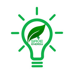 Save energy icon, Sustainable Energy,  Greener Living