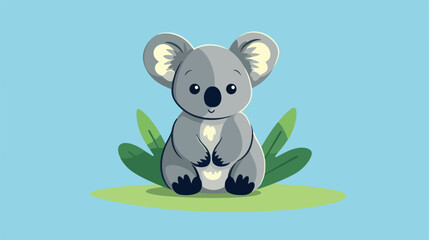 cute Koala tiny small wild animal Isolated on color
