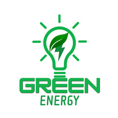 Green energy concept icon, renewable energy, sustainable development